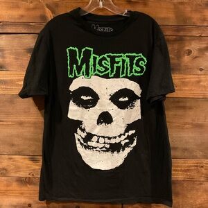 BLACK MISFITS Punk Rock CLASSIC BAND ART Tee T-shirt Large Lg Like New